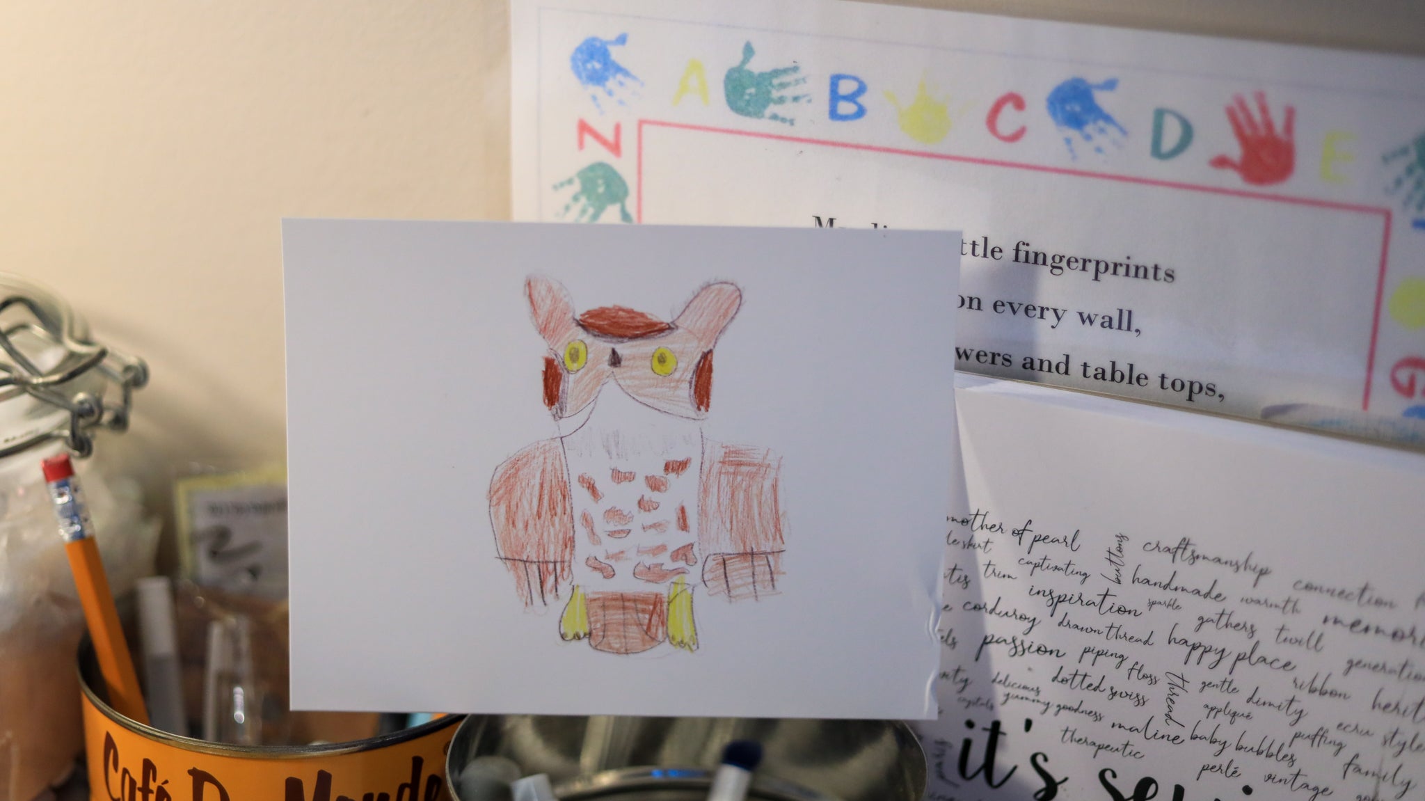 echo the owl drawing stationery