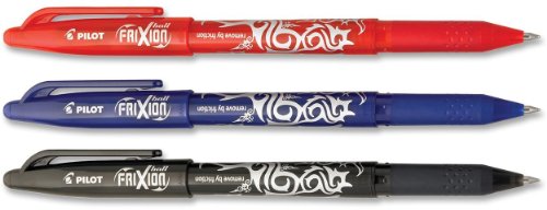 PILOT FriXion Ball Erasable & Refillable Gel Ink Stick Pens, Fine Point, Black/Blue/Red Inks, 3-Pack (31557) freeshipping - Sarah Classic Sewing