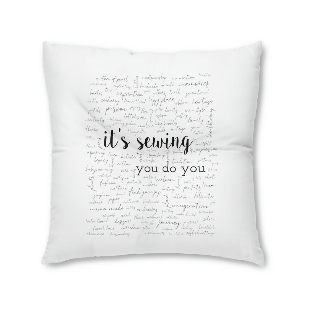 White Tufted Floor Pillow, Square | it's sewing, you do you
