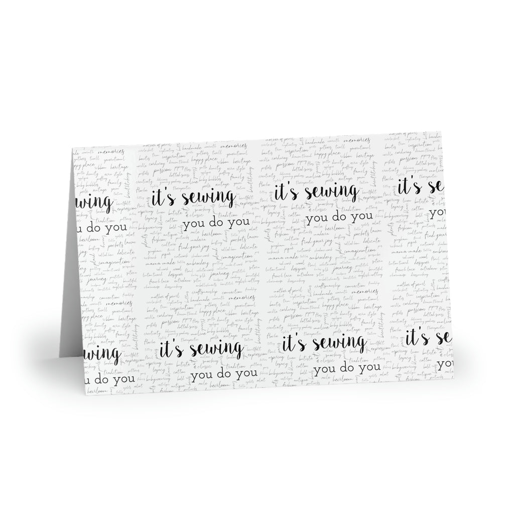 White Greeting Cards (1 or 10-pcs) | it's sewing, you do you
