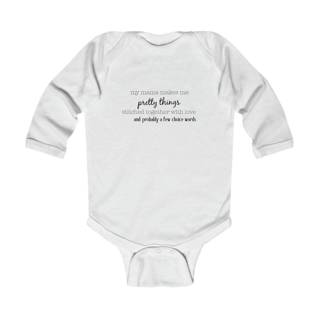 Infant Long Sleeve Bodysuit | mama sewing pretty things